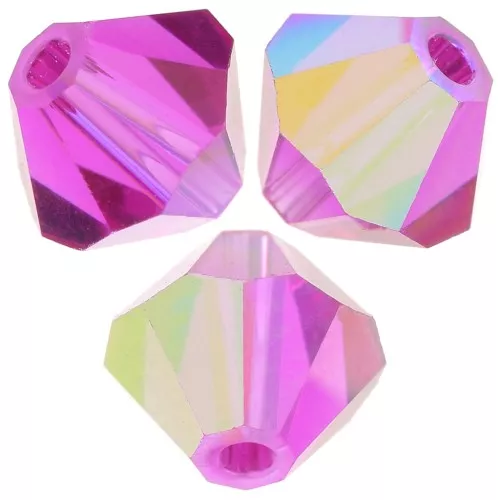 Preciosa beads - Bead rondelle 5 mm - Fuchsia AB x12