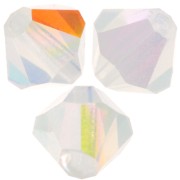 Preciosa seed beads - Bead rondelle 5 mm - White Opal AB x12