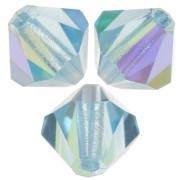 Preciosa seed beads - Bead rondelle 5 mm - Aqua Bohemica AB x12|raw }}