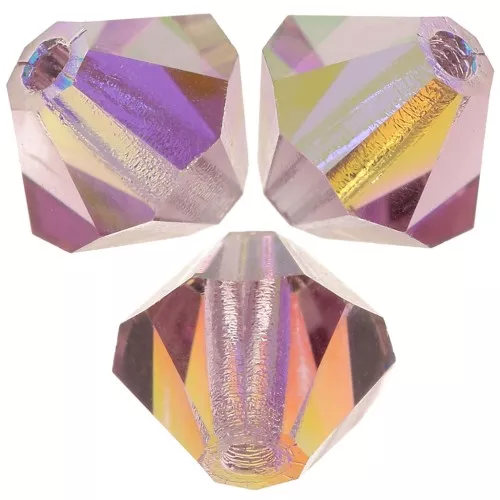 Preciosa seed beads - Rondelle Bead 5 mm - Light Amethyst AB x12
