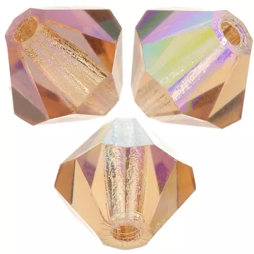 Preciosa rondelle beads - Bead rondelle 5 mm - Light Colorado Topaz AB x12