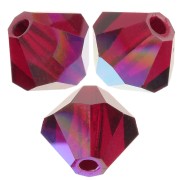 Preciosa spinning beads - Bead rondelle 5 mm - Siam AB x12