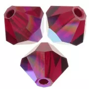 Preciosa spinning beads - Bead rondelle 5 mm - Siam AB x12