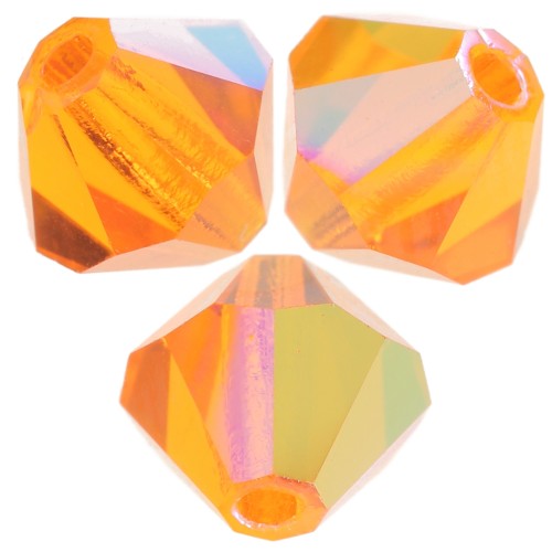 Preciosa seed beads - Cuenta rondelle 5 mm - Sun AB x12