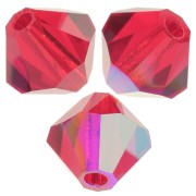 Preciosa seed beads - Bead rondelle 6 mm - Light Siam AB x12