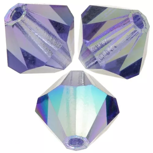 Preciosa rondelle beads - Bead 6 mm - Tanzanite AB x12