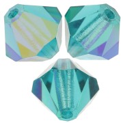 Cuentas tupis Preciosa 5 mm - Arandela Bead - Blue Zircon AB x12