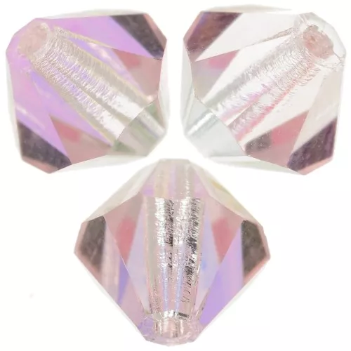 Preciosa biconos - Cuenta rondelle 6 mm - Light Rose AB x12