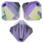 Preciosa rondelle beads - Rondelle Bead 6 mm - Deep Tanzanite AB x12