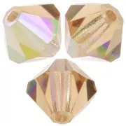 Preciosa rondelle beads - Bead 6 mm - Light Colorado Topaz AB x12