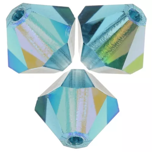 Preciosa rondelle beads - Bead 6 mm - Indicolite AB x12