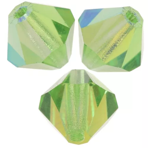 Preciosa spinning beads - Bead rondelle 6 mm - Peridot AB x12