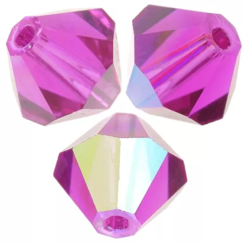 Preciosa rondelle - Cuenta 6 mm - Fucsia AB x12