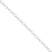 Cadena eslabones Rombo alternée (1x1) 3.1 mm Plata 925 x50cm