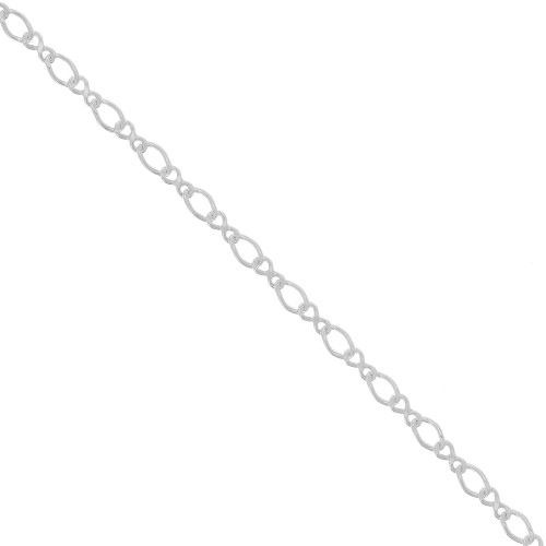 Cadena eslabones Rombo alternée (1x1) 3.1 mm Plata 925 x50cm