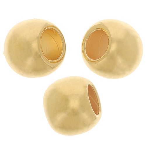 Redondas aplanadas 5x4 mm Dorado con oro fin x20