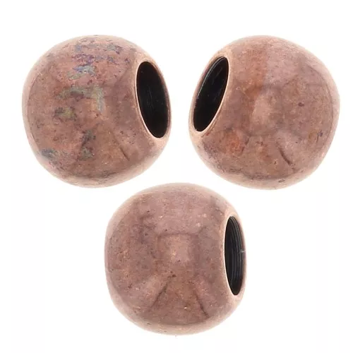 Redondas aplanadas 5x4 mm cobre antiguo x20