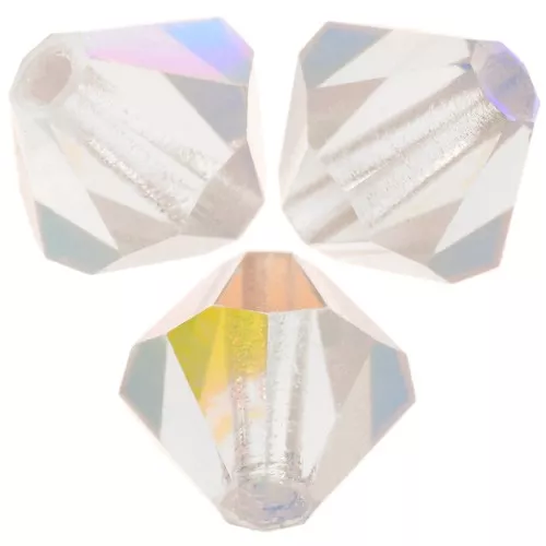 Cuentas tupis Preciosa - Arandella Bead 6 mm - White Opal AB x12