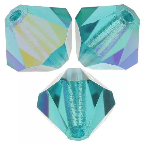 Cuentas tupis Preciosa - Bead 6 mm - Blue Zircon AB x12