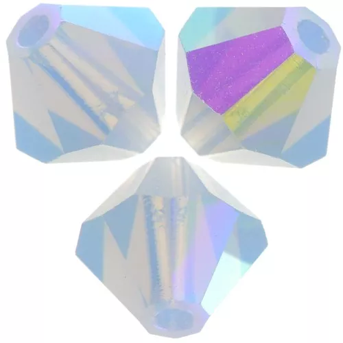 Preciosa seed beads - Bead rondelle 6 mm - Light Sapphire Opal AB x12