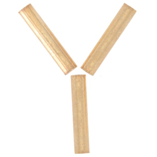 Tubos rectos 10x1,9 mm - Dorado con oro fino x10