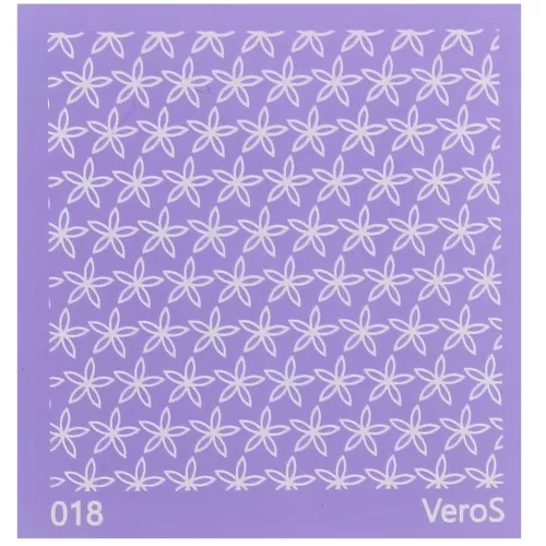 Silk Screen VeroS para arcilla polimérica 90x90 mm - Island flowers pattern n°018 x1