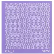 Silk Screen VeroS para arcilla polimérica 90x90 mm - Dibujo de colmena n°037_3 x1