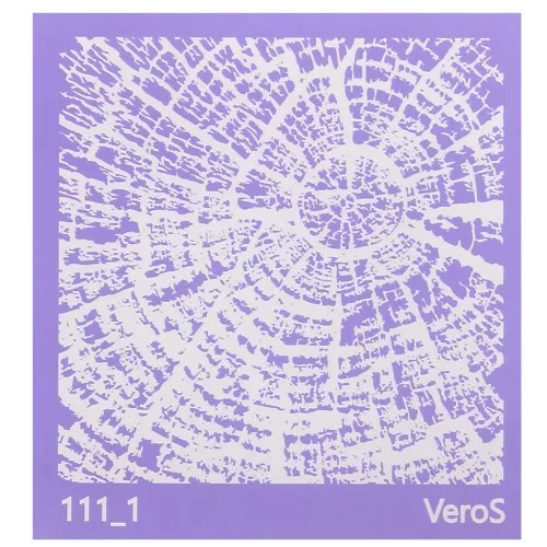 Silk Screen VeroS para arcilla polimérica 90x90 mm - Diseño tocón de árbol n°111_1 x1