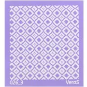 Silk Screen VeroS para arcilla polimérica 90x90 mm - Motivo gráfico n°026_3 x1