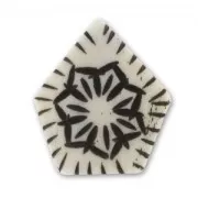 Colgante de hueso 28 mm Natural x1