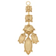 Colgante engaste 39x18 mm para cabujones 1088 y 4228 - Dorado x1|raw }}