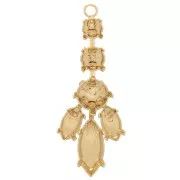 Colgante engaste 39x18 mm para cabujones 1088 y 4228 - Dorado x1