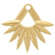 Colgante medio sol étnico 16x17 mm - Acero inoxidable dorado 304L x1|raw }}