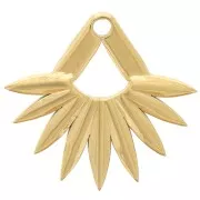 Colgante medio sol étnico 16x17 mm - Acero inoxidable dorado 304L x1