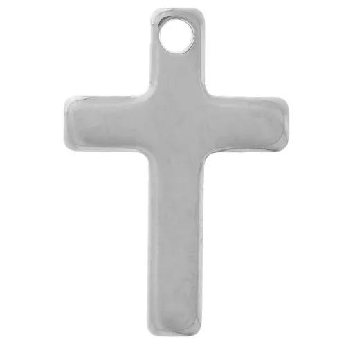 Dijes Cruz 16x11 mm - Acero inoxidable 304L x4