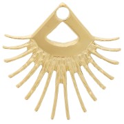 Colgante étnico de 20 mm - Acero inoxidable dorado 304L x1