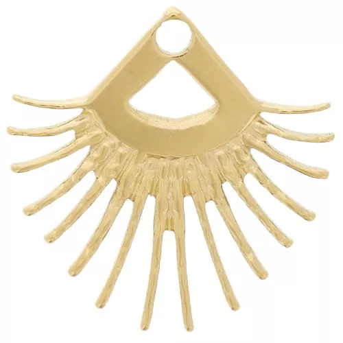 Colgante étnico de 20 mm - Acero inoxidable dorado 304L x1