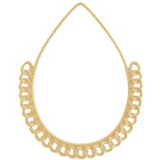 Colgantes de gota con cadena 38x30,5 mm - Acero inoxidable dorado 304L x2|raw }}