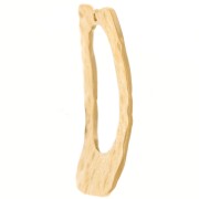 Colgantes rectangulares curvos martillados 25x22 mm - Acero inoxidable 316L dorado x2