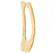 Colgantes rectangulares curvos martillados 25x22 mm - Acero inoxidable 316L dorado x2