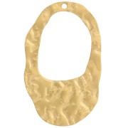 Colgantes ovalados irregulares martillados 27x17 mm - Acero inoxidable 316L dorado x2|raw }}