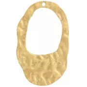 Colgantes ovalados irregulares martillados 27x17 mm - Acero inoxidable 316L dorado x2