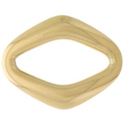 Entrepieza rombo abombado 19x15 mm - Acero inoxidable 304L Dorado x1|raw }}