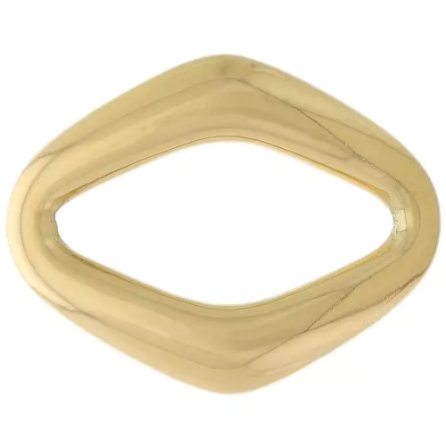 Entrepieza rombo abombado 19x15 mm - Acero inoxidable 304L Dorado x1