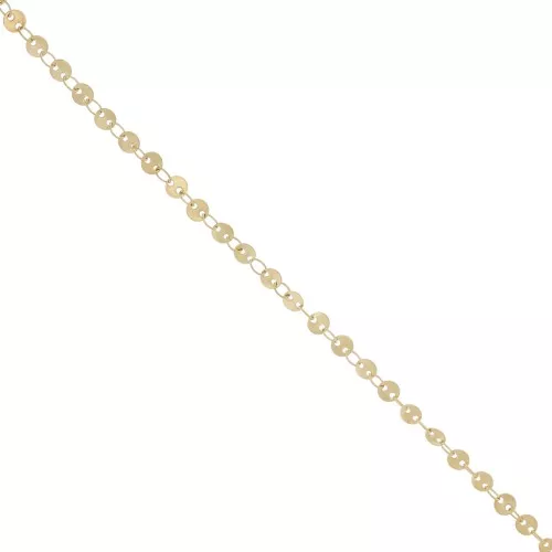 Cadena de disco de fantasía de 4 mm - Acero inoxidable 304L dorado x50cm