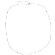 Forçat gargantilla de malla con cuentas aplanadas 2 mm - Acero inoxidable 304L x48cm