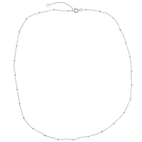 Forçat gargantilla de malla con cuentas aplanadas 2 mm - Acero inoxidable 304L x48cm