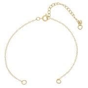 Pulsera eslabón 1,3 mm para entrepieza - 304L Dorado de acero inoxidable x16cm|raw }}