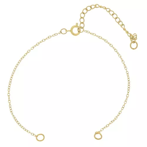 Pulsera eslabón 1,3 mm para entrepieza - 304L Dorado de acero inoxidable x16cm