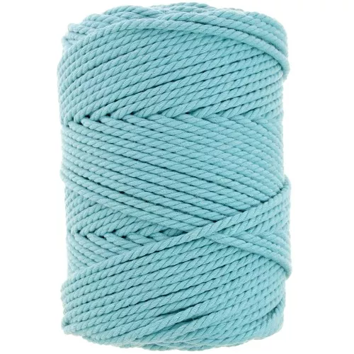 Bobina de cordón de algodón para macramé de 3 mm - Turquesa x100m